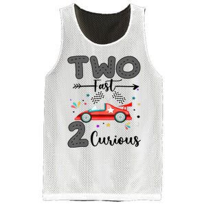 Two Fast 2 Curious Racing 2nd Birthday gift Mesh Reversible Basketball Jersey Tank