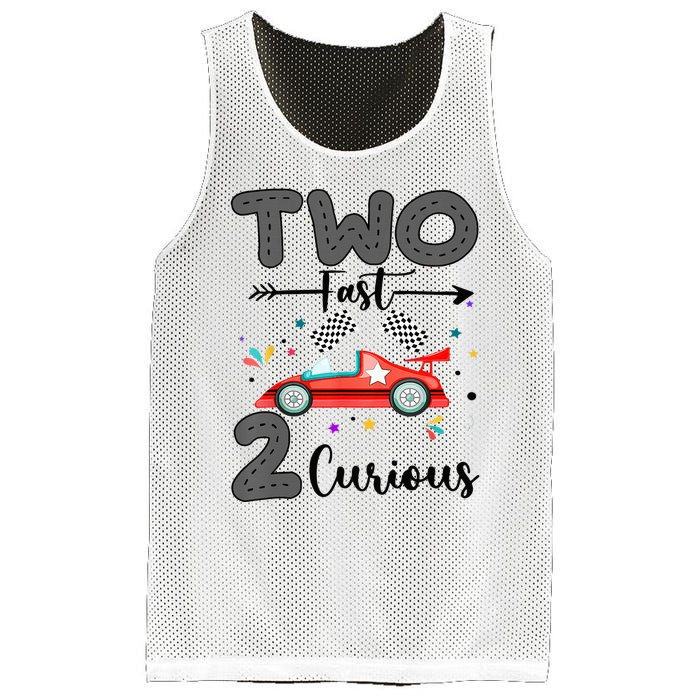 Two Fast 2 Curious Racing 2nd Birthday gift Mesh Reversible Basketball Jersey Tank