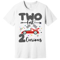 Two Fast 2 Curious Racing 2nd Birthday gift Premium T-Shirt