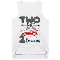 Two Fast 2 Curious Racing 2nd Birthday gift Tank Top