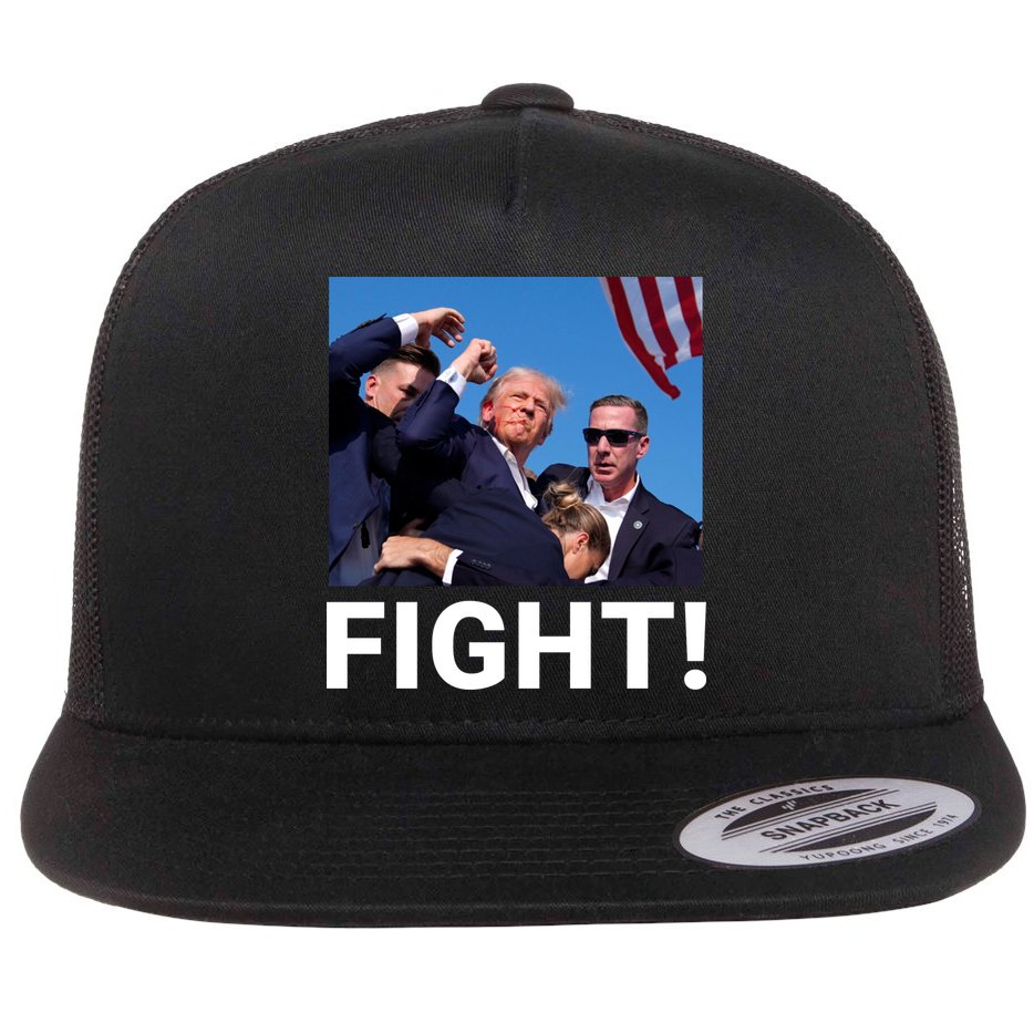 Trump Fight 2024 Usa Flag Save Our Republic Pennsylvania Rally 2024 Flat Bill Trucker Hat