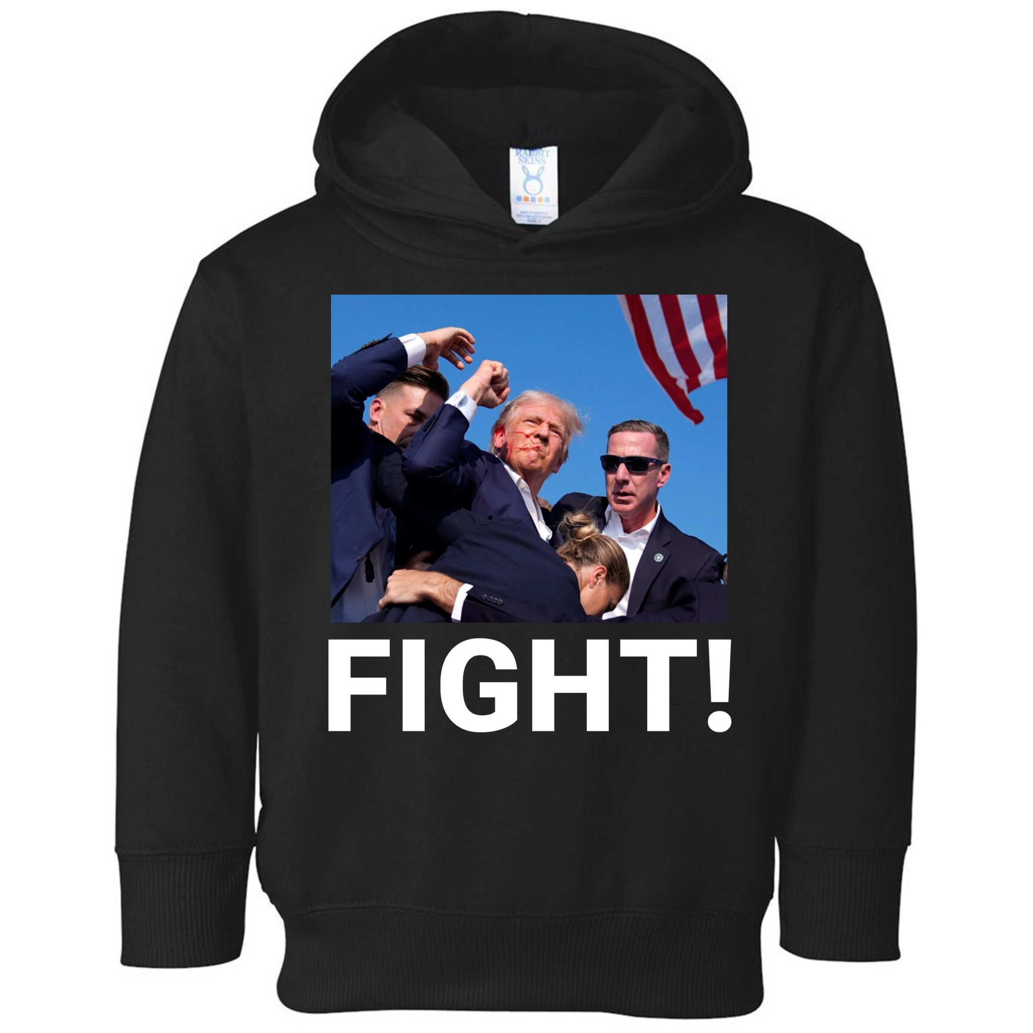 Trump Fight 2024 Usa Flag Save Our Republic Pennsylvania Rally 2024 Toddler Hoodie