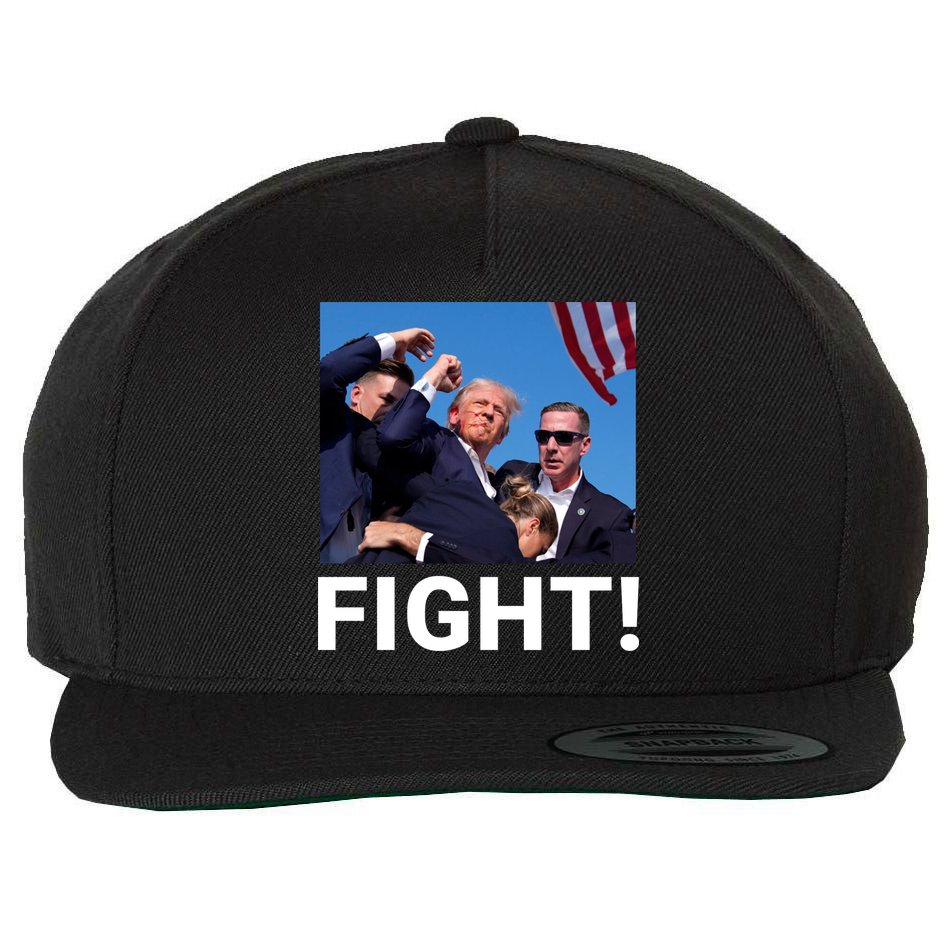 Trump Fight 2024 Usa Flag Save Our Republic Pennsylvania Rally 2024 Wool Snapback Cap