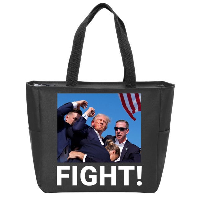 Trump Fight 2024 Usa Flag Save Our Republic Pennsylvania Rally 2024 Zip Tote Bag