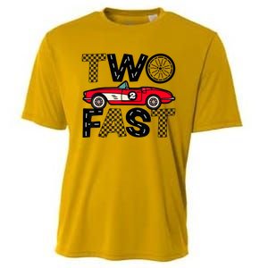 Two Fast 2 Curious Birthday 2 Years Old Pit Crew Bday Gifts Cooling Performance Crew T-Shirt