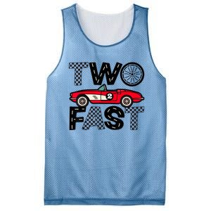 Two Fast 2 Curious Birthday 2 Years Old Pit Crew Bday Gifts Mesh Reversible Basketball Jersey Tank