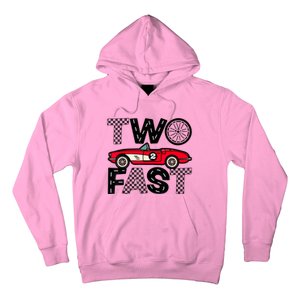 Two Fast 2 Curious Birthday 2 Years Old Pit Crew Bday Gifts Hoodie