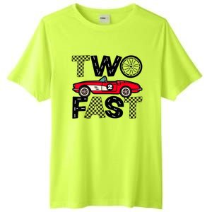 Two Fast 2 Curious Birthday 2 Years Old Pit Crew Bday Gifts Tall Fusion ChromaSoft Performance T-Shirt