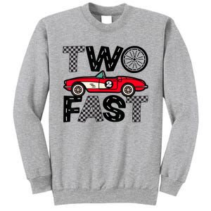 Two Fast 2 Curious Birthday 2 Years Old Pit Crew Bday Gifts Sweatshirt