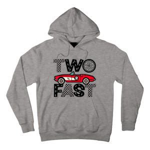 Two Fast 2 Curious Birthday 2 Years Old Pit Crew Bday Gifts Tall Hoodie