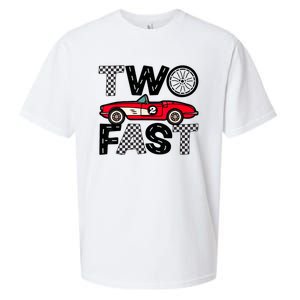 Two Fast 2 Curious Birthday 2 Years Old Pit Crew Bday Gifts Sueded Cloud Jersey T-Shirt