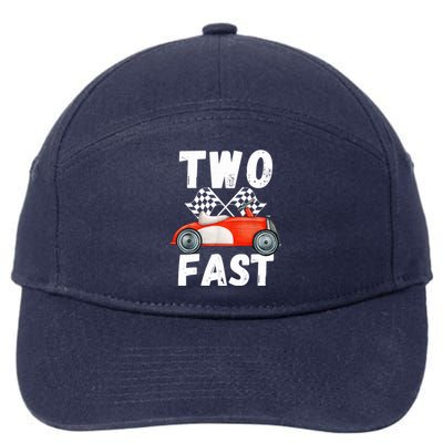 Two Fast 2 Curious Racing 2nd Birthday Race Car Pit Crew Tee 7-Panel Snapback Hat