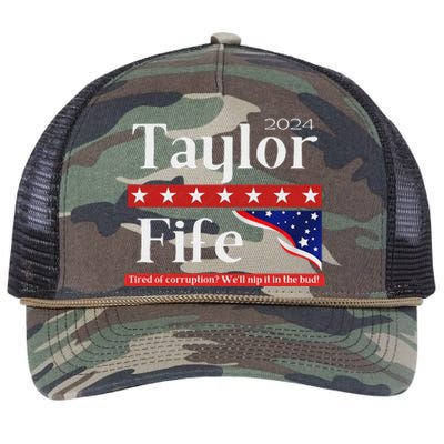 Taylor Fife 2024 Presidential Campaign Design Retro Rope Trucker Hat Cap