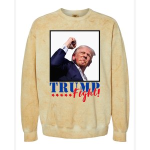 Trump Fight 2024 Fighting Fighters Supporters Americans Colorblast Crewneck Sweatshirt