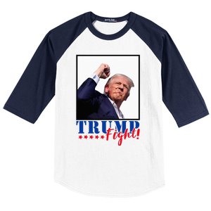 Trump Fight 2024 Fighting Fighters Supporters Americans Baseball Sleeve Shirt