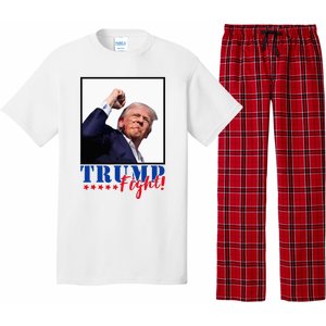 Trump Fight 2024 Fighting Fighters Supporters Americans Pajama Set