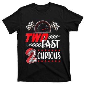 Two Fast 2 Curious Birthday Decorations 2nd Bday T-Shirt