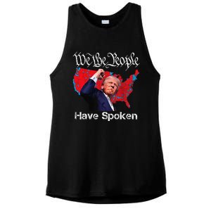 Trump Fight 2024 We The People Have Spoken Election Map Ladies PosiCharge Tri-Blend Wicking Tank