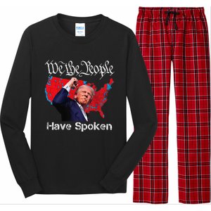 Trump Fight 2024 We The People Have Spoken Election Map Long Sleeve Pajama Set