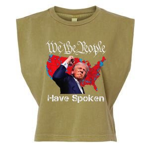 Trump Fight 2024 We The People Have Spoken Election Map Garment-Dyed Women's Muscle Tee