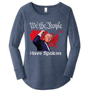 Trump Fight 2024 We The People Have Spoken Election Map Women's Perfect Tri Tunic Long Sleeve Shirt