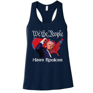 Trump Fight 2024 We The People Have Spoken Election Map Women's Racerback Tank