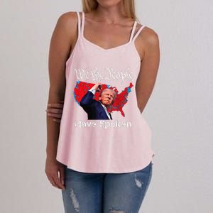 Trump Fight 2024 We The People Have Spoken Election Map Women's Strappy Tank