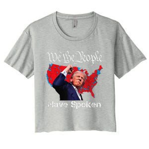 Trump Fight 2024 We The People Have Spoken Election Map Women's Crop Top Tee