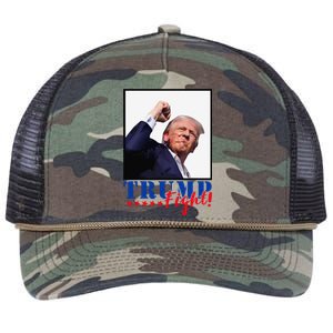 Trump Fight 2024 Fighting Fighters Supporters Americans Retro Rope Trucker Hat Cap