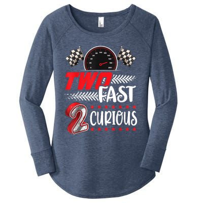 Two Fast 2 Curious Racing 2nd Birthday Two Fast Birthday Women's Perfect Tri Tunic Long Sleeve Shirt