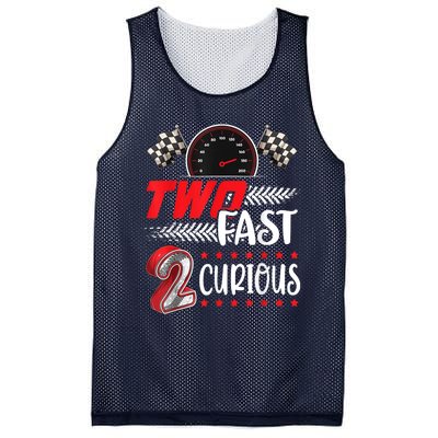 Two Fast 2 Curious Racing 2nd Birthday Two Fast Birthday Mesh Reversible Basketball Jersey Tank