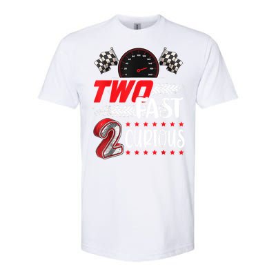 Two Fast 2 Curious Racing 2nd Birthday Two Fast Birthday Softstyle CVC T-Shirt