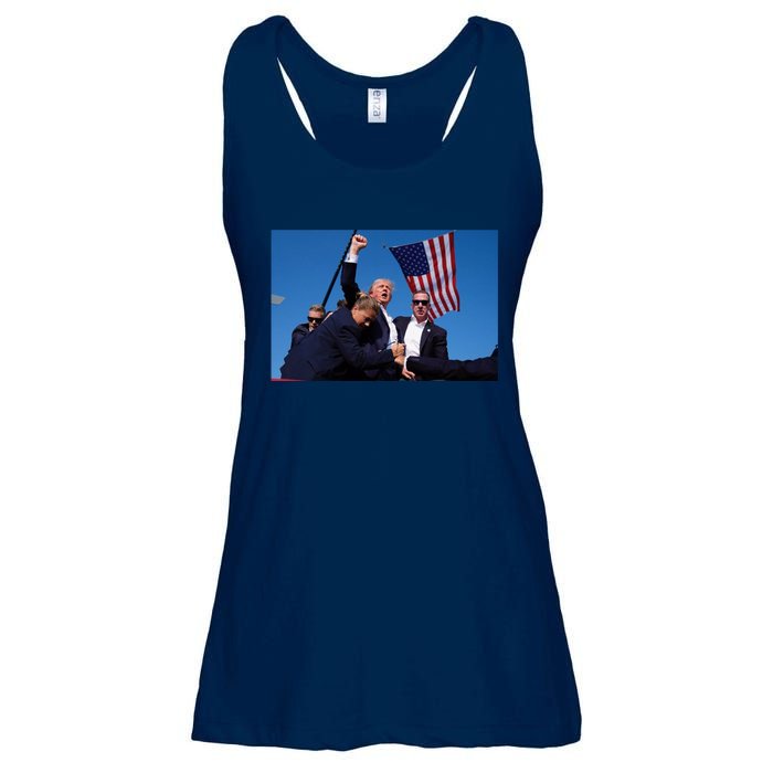 Trump Fight 2024 Trump Shot Fight Ladies Essential Flowy Tank