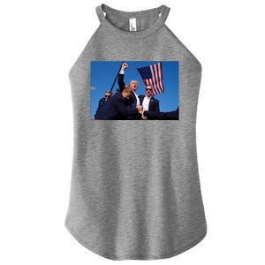 Trump Fight 2024 Trump Shot Fight Women's Perfect Tri Rocker Tank