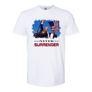 Trump Fight 2024 Never Surrender President Support Softstyle CVC T-Shirt