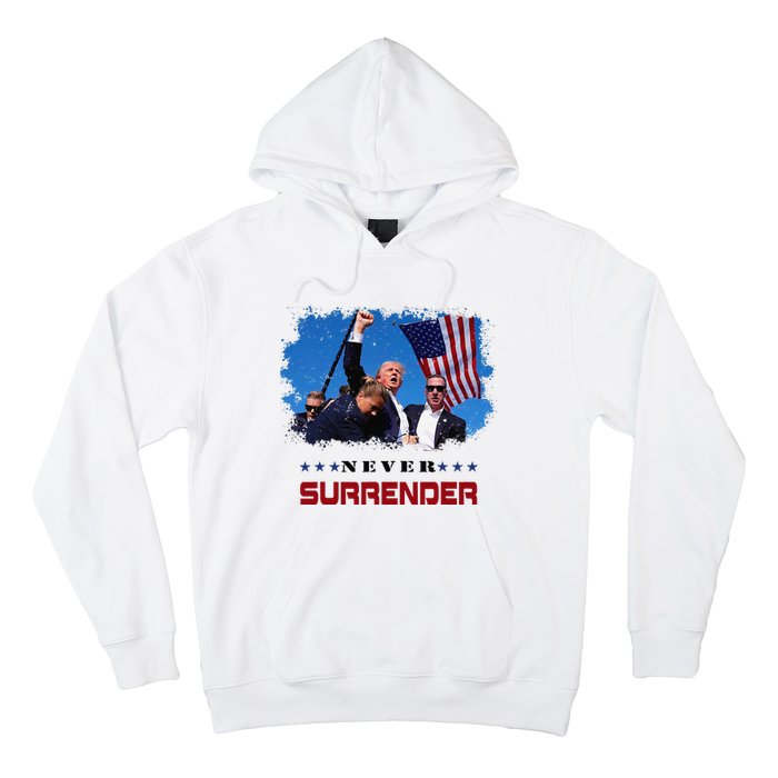 Trump Fight 2024 Never Surrender President Support Hoodie