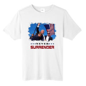 Trump Fight 2024 Never Surrender President Support Tall Fusion ChromaSoft Performance T-Shirt