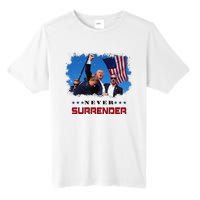 Trump Fight 2024 Never Surrender President Support Tall Fusion ChromaSoft Performance T-Shirt