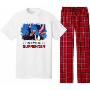 Trump Fight 2024 Never Surrender President Support Pajama Set