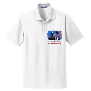 Trump Fight 2024 Never Surrender President Support Dry Zone Grid Polo