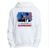 Trump Fight 2024 Never Surrender President Support Urban Pullover Hoodie