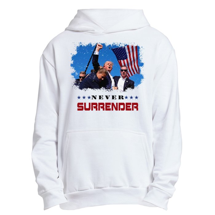 Trump Fight 2024 Never Surrender President Support Urban Pullover Hoodie