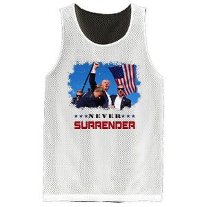 Trump Fight 2024 Never Surrender President Support Mesh Reversible Basketball Jersey Tank