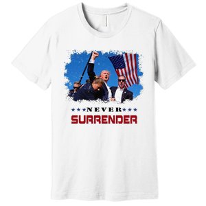 Trump Fight 2024 Never Surrender President Support Premium T-Shirt