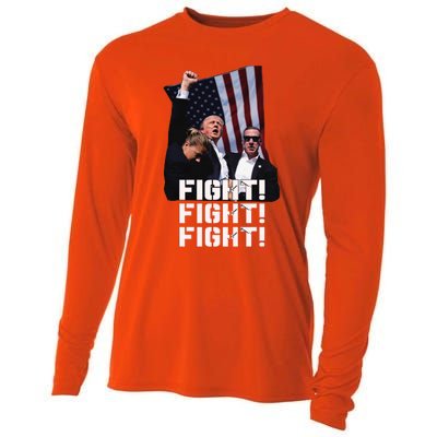 Trump Fight 2024 Trump Shot Fight Trump 2024 Cooling Performance Long Sleeve Crew