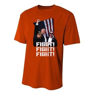 Trump Fight 2024 Trump Shot Fight Trump 2024 Performance Sprint T-Shirt