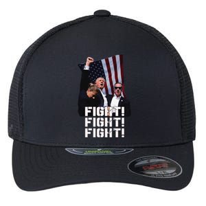 Trump Fight 2024 Trump Shot Fight Trump 2024 Flexfit Unipanel Trucker Cap