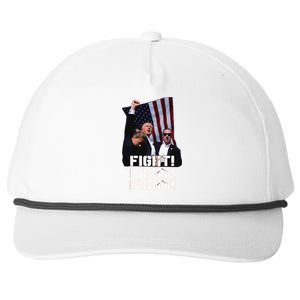 Trump Fight 2024 Trump Shot Fight Trump 2024 Snapback Five-Panel Rope Hat