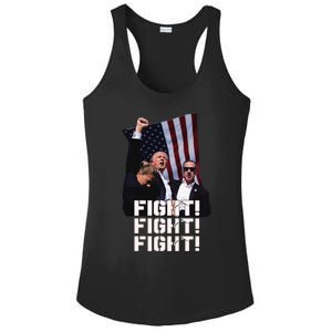 Trump Fight 2024 Trump Shot Fight Trump 2024 Ladies PosiCharge Competitor Racerback Tank