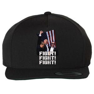 Trump Fight 2024 Trump Shot Fight Trump 2024 Wool Snapback Cap